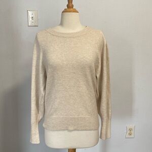 Karen Kane Tan‎ Juliet Sleeve Women's Recycled CrewNeck Sweater XS NWT